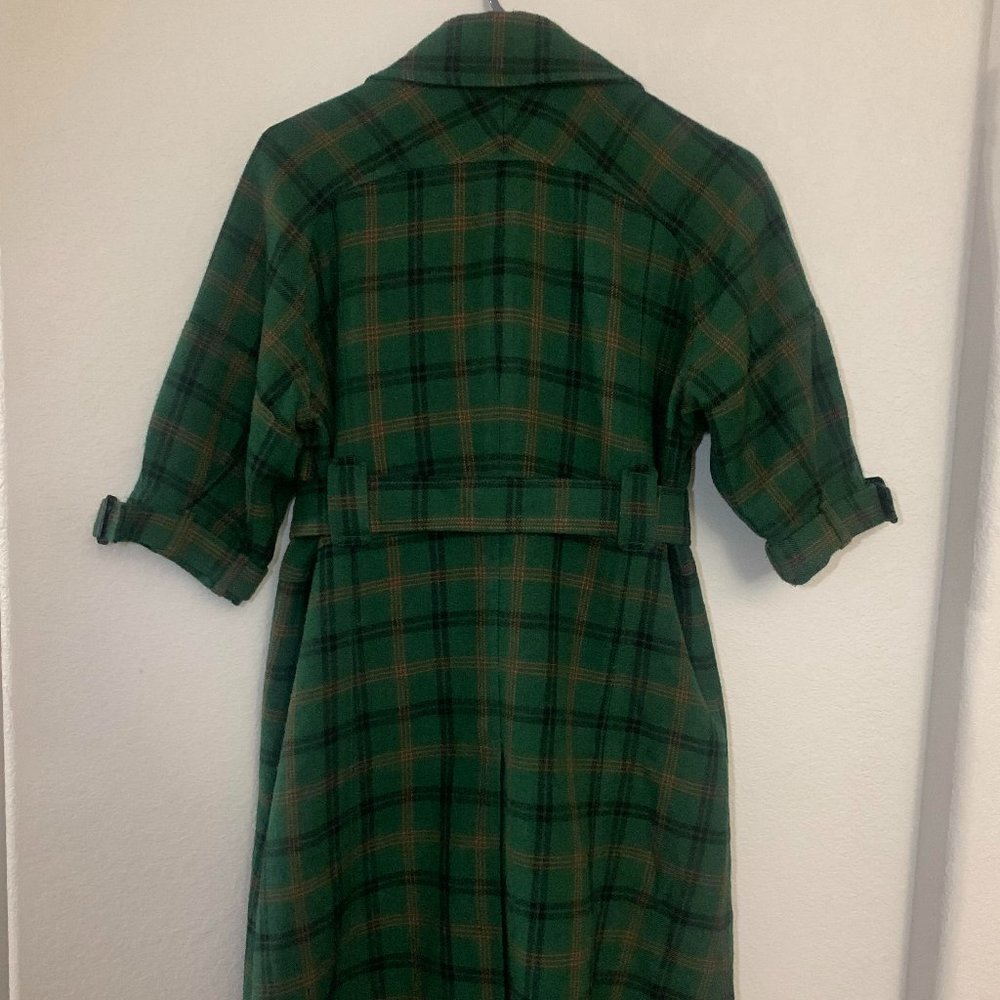 BB DAKOTA Green Plaid Hilda Belted Coat - Picture 4 of 6